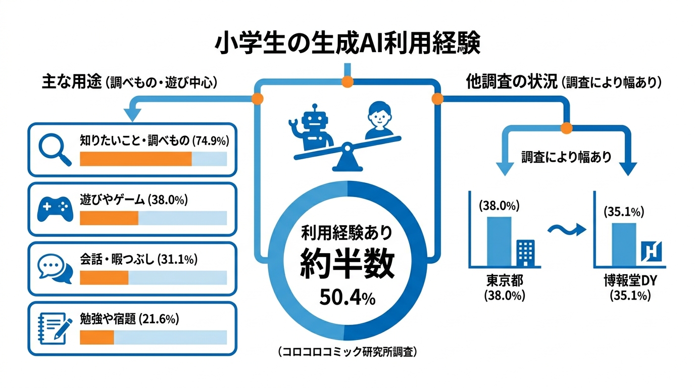 小学生の生成AI利用経験の実態