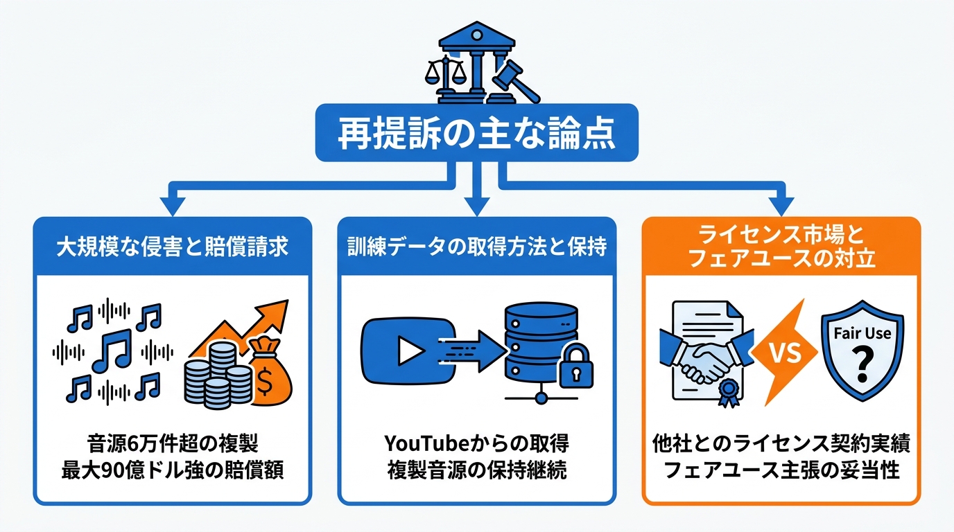 再提訴で争われている主な論点