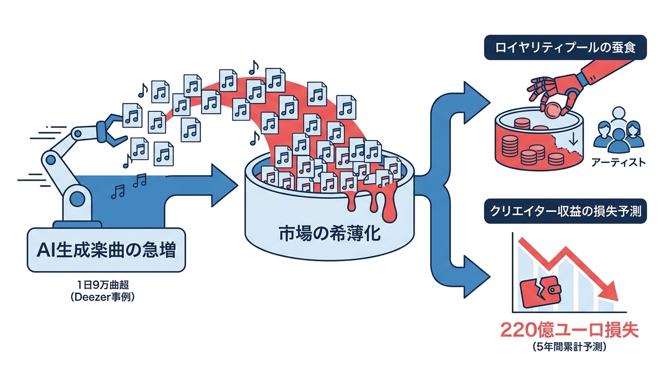 生成物があふれる市場への影響
