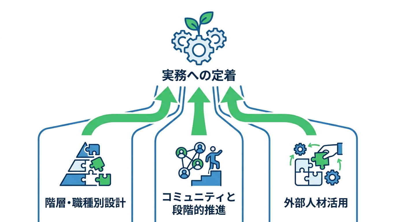 研修を実務につなげる進め方