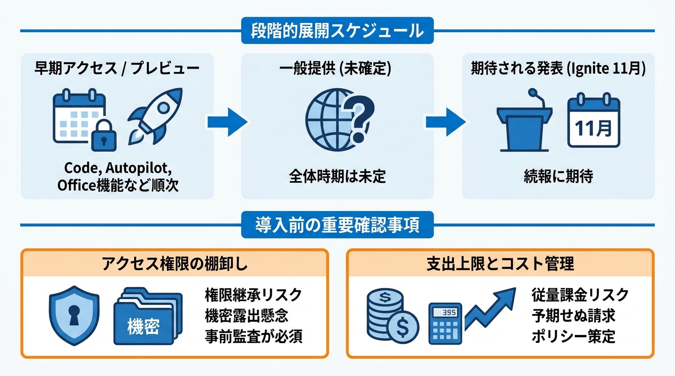 提供時期と導入前の注意点