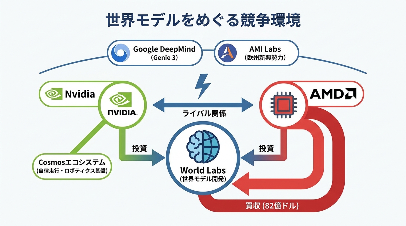 世界モデルをめぐる競争環境