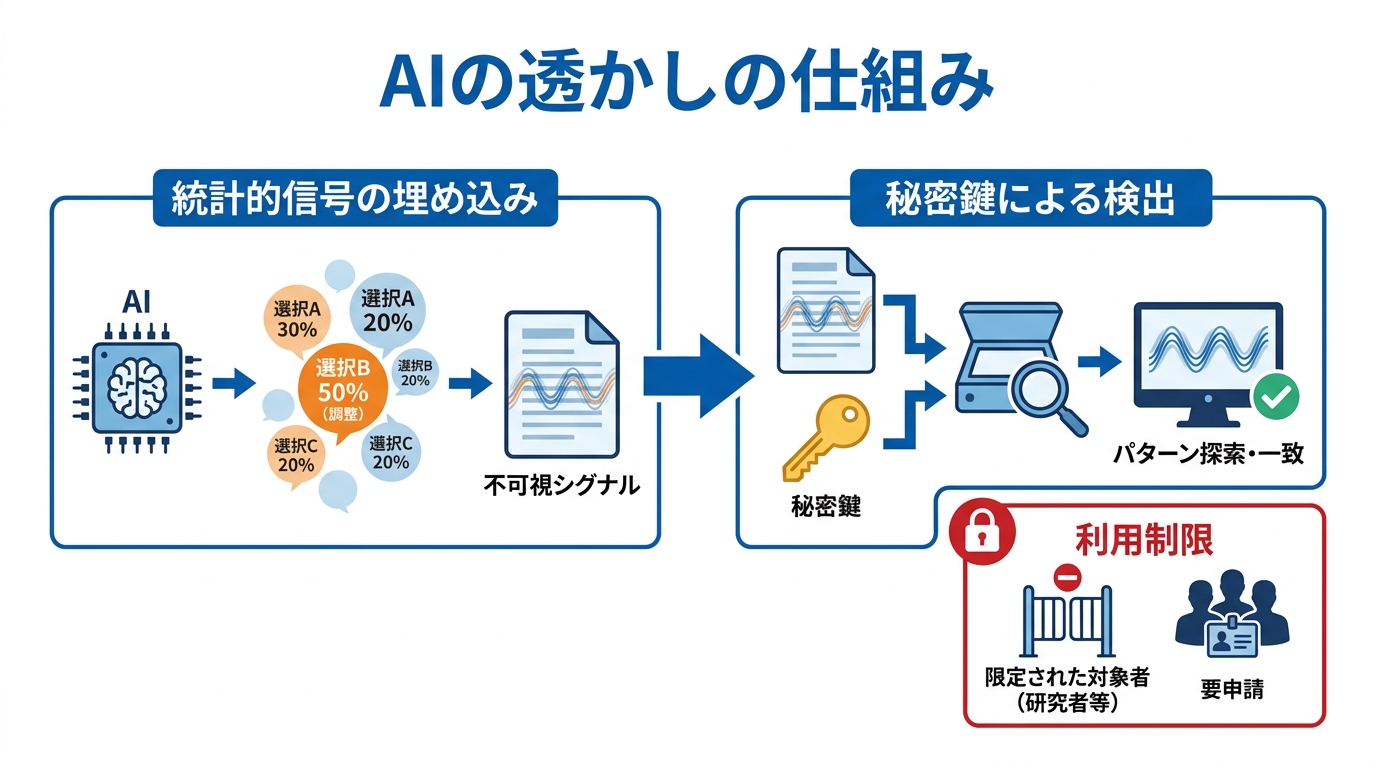 AIの透かしの仕組み