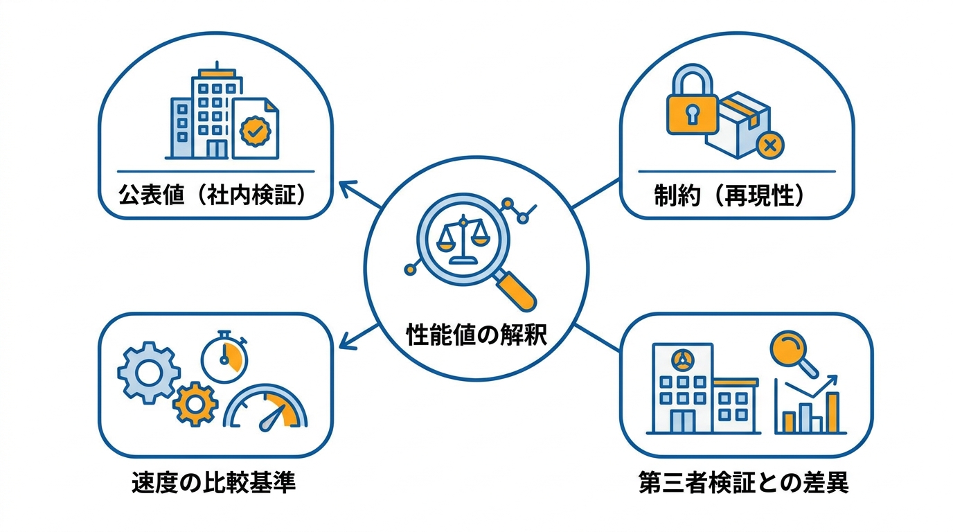 公表された性能値と読み方